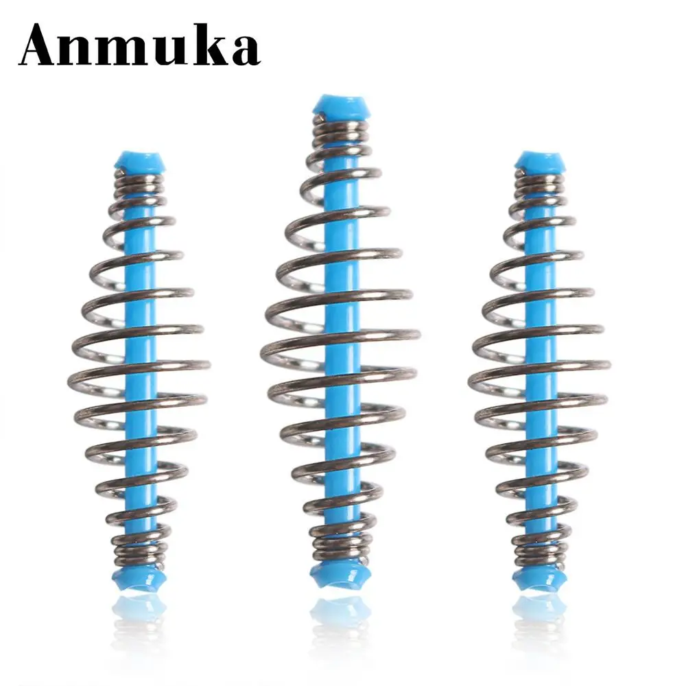 30pcs/Set Fishing Bait Spring Lure Inline Hanging Tackle Stainless Steel Feeder