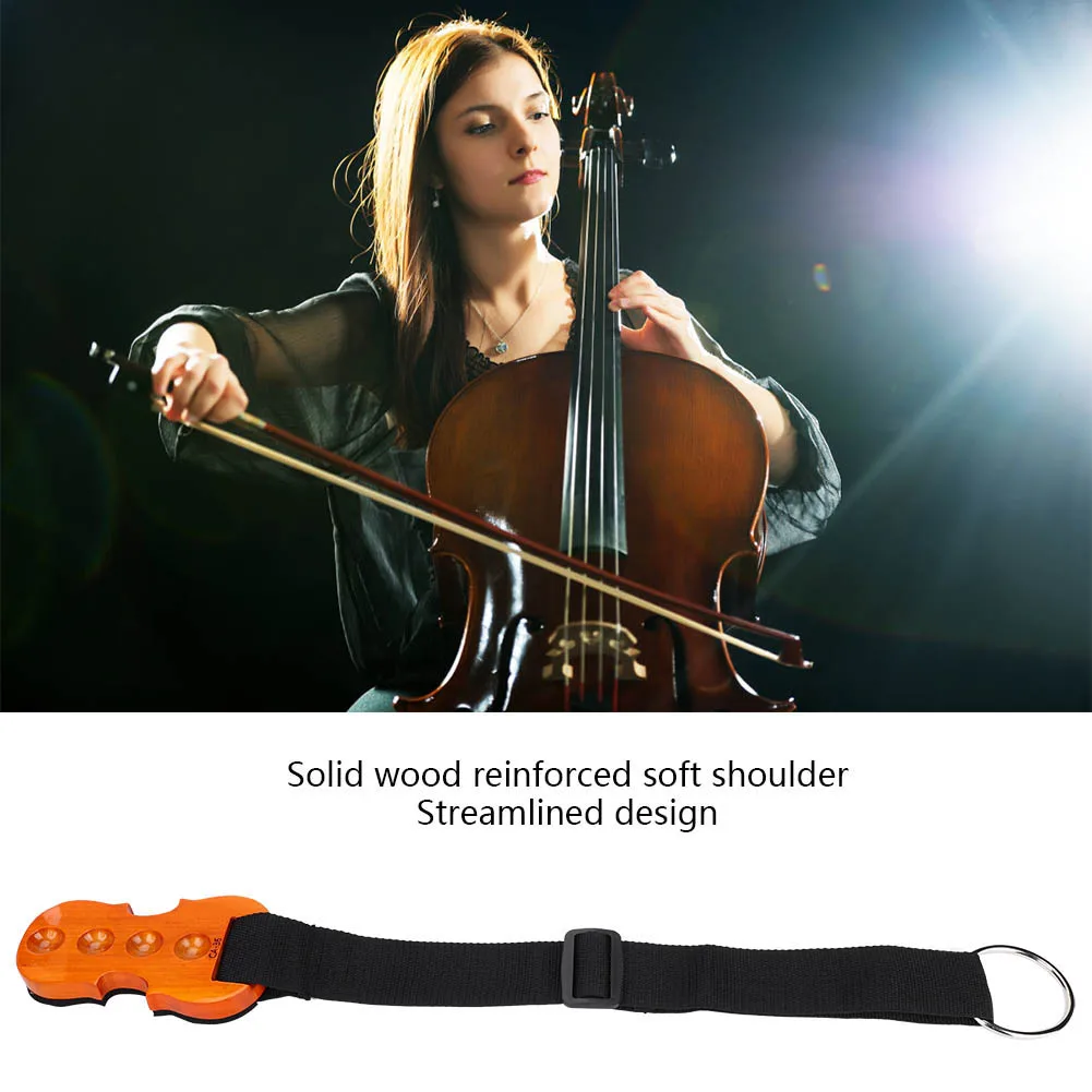 Cello Anti slip Plate Cello Endpin Stop Endpin Holder Endpin Stopper with Strap and Anti Slip Pad Cello Non slip Mat Cello Strap