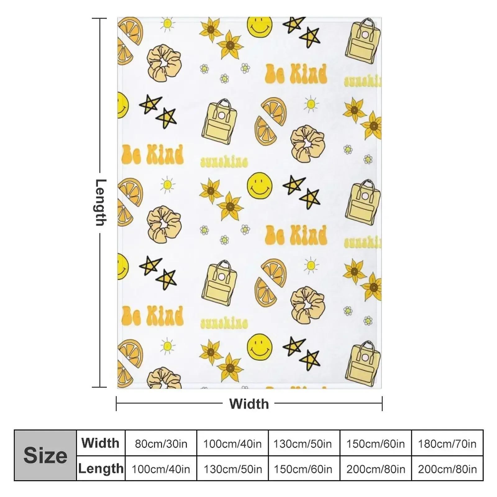 VSCO Girl Yellow Sticker Packet Throw Blanket couch cozy soft plush fuzzy picnic outdoor blanket