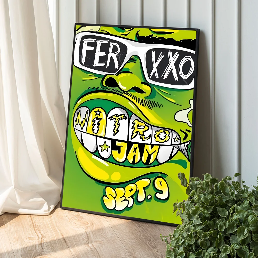 Ferxxo Feid Singer  Good Quality Prints and Posters Waterproof Paper Sticker Coffee House Bar Posters Wall Stickers