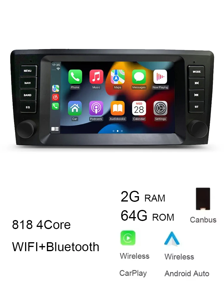 Andorid Voor VOLVO S60 V70 XC70 XC90 2000-2004 Auto Multimedia Video Spelers Draadloze CarPlay Navigatie Bluetooth Scherm radio
