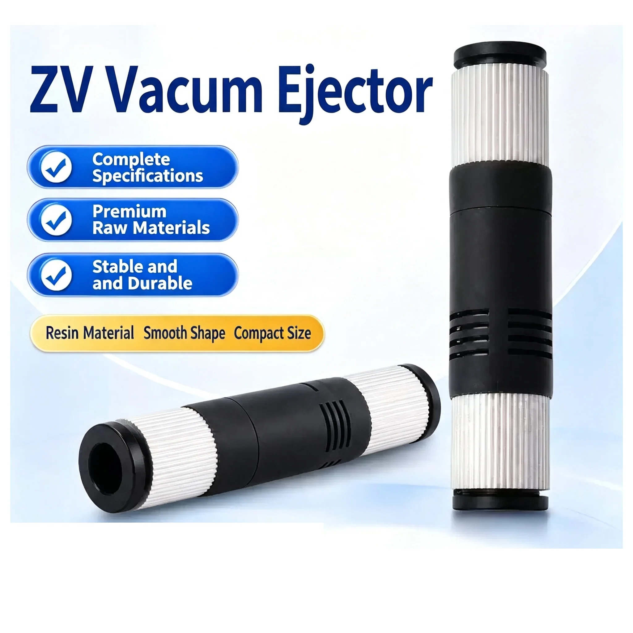 1PCS  VML/VMD Suitable for tubes 4-6-8mm Fits thread 1/8Precision vacuum generator straight intermediate exhaust quick connector