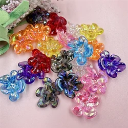 10pcs Irregular Big Flower Beads Acrylic Transparent Pendants Jewelry Marking DIY Handmade Material