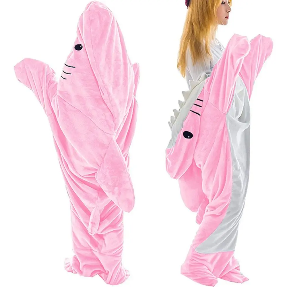 Cute Cartoon Shark Conjoined Pajamas Funny Thick Warm Shark Pajamas Nightwear Cosplay Costume Winter Bodysuit Sleepwear Cosplay 5