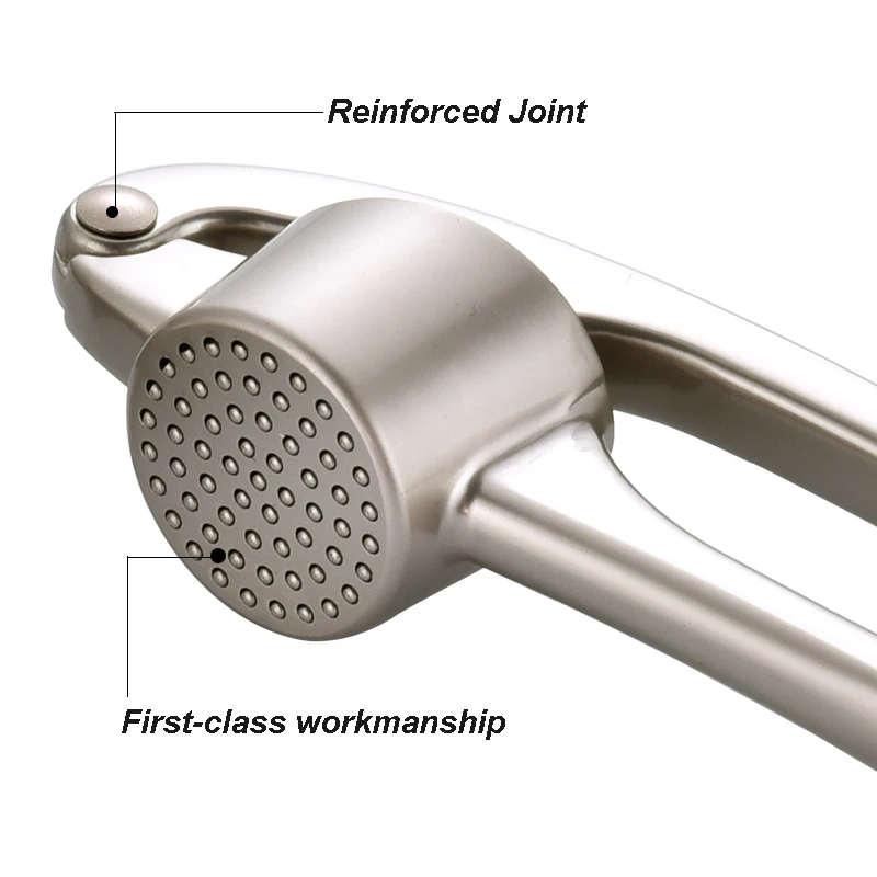 High Effective Garlic Press with Studs, Heavy Duty Garlic Mincer, Easy to Squeeze and Clean, Ginger Crusher
