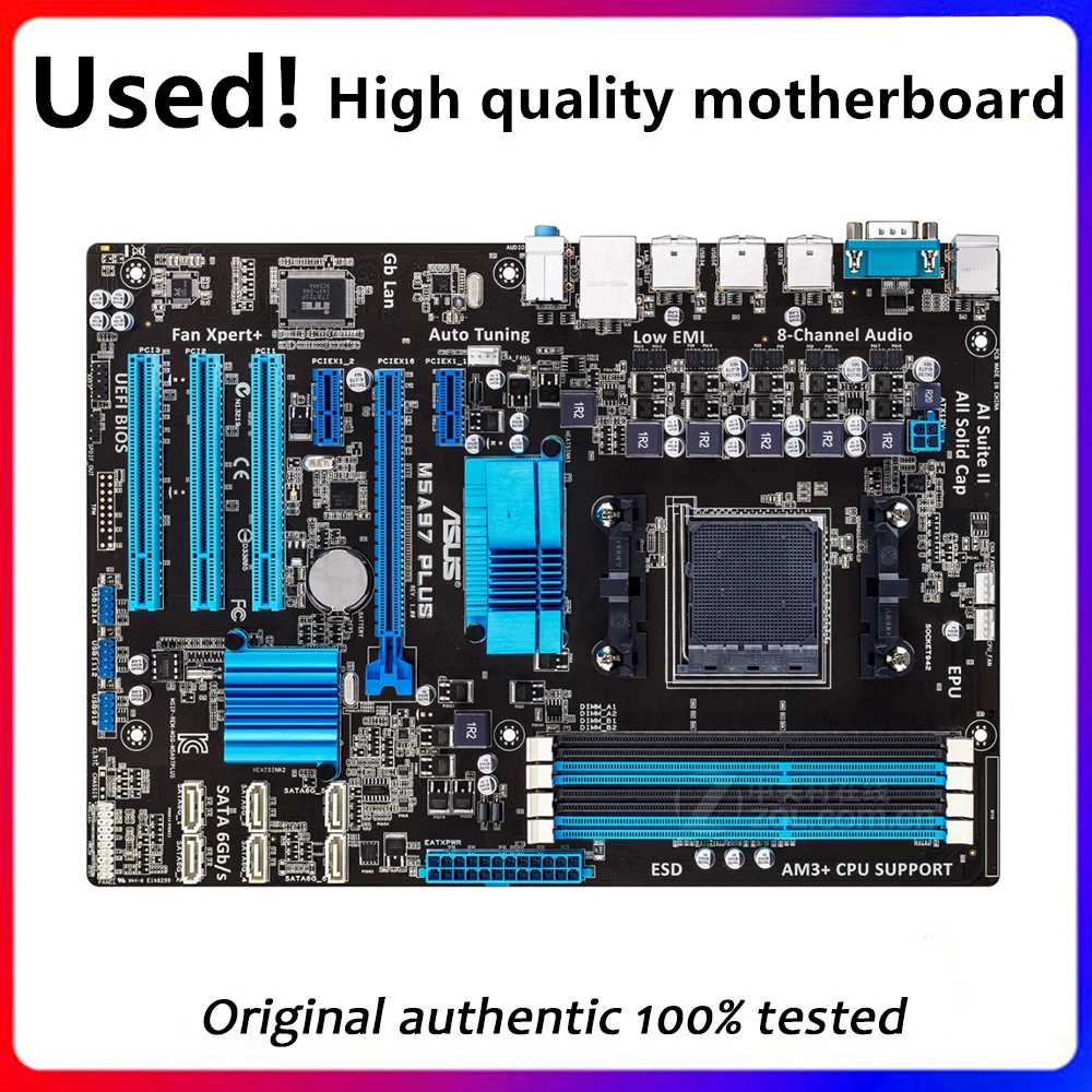 

For ASUS M5A97 PLUS Motherboard Socket AM3+ DDR3 32GB For AMD 970 FX Original Desktop Mainboard M5A97 SATA III Used Mainboard