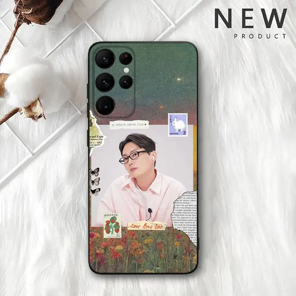 R-Roh J-Jae-Won 電話ケース サムスン S 25、24、23、22、30、21、10、9、ウルトラ、プラス、ライト、FE、4、5G ブラック ソフトケース