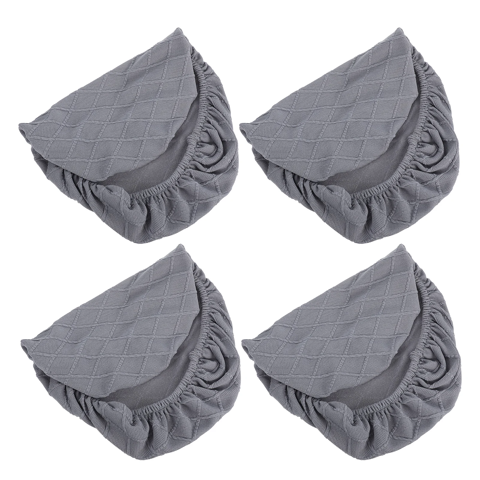 

4pcs Chair Rectangular Stretch Slipcovers Elastic Bar Stool Seat for Salon Spa Vanity Stools Furniture Protection for Chairs