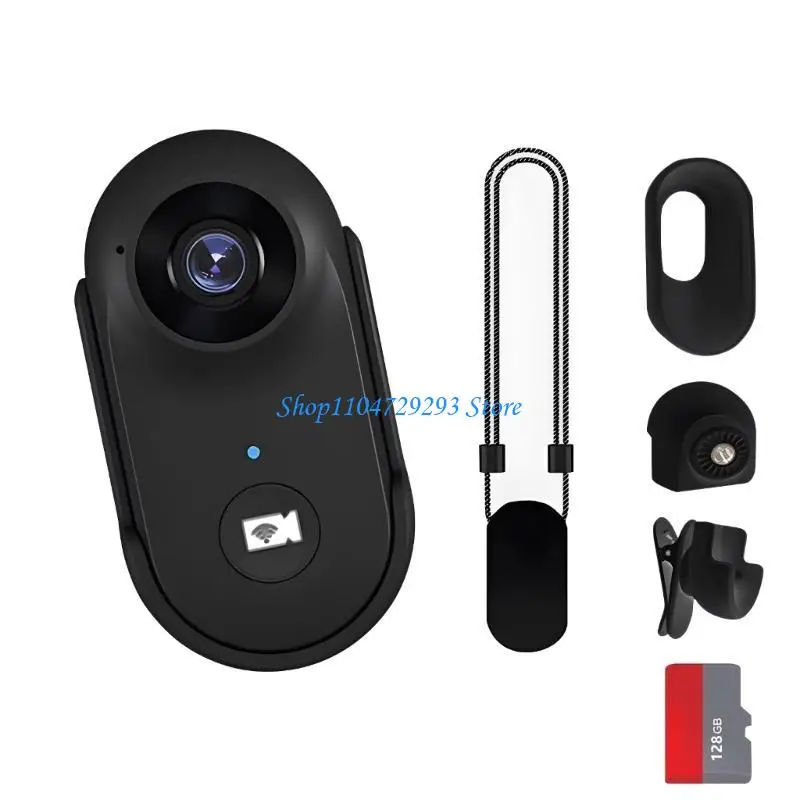 

Y2GD Thumb Sized Wearable Action Cameras 360°Magnetic Neck Lanyard Waterproof for Cycling Skateboarding Travel Vlog Device