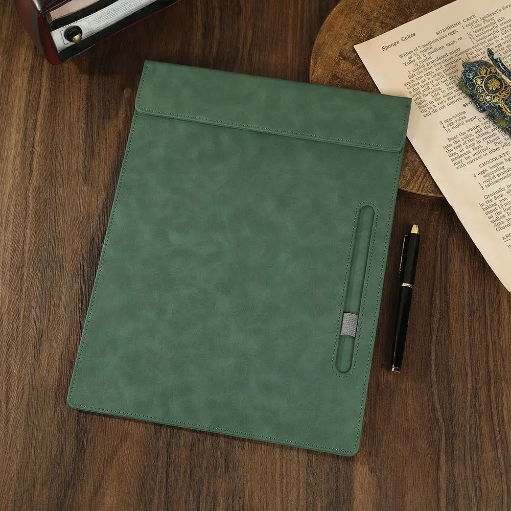 Модная папка для файлов из искусственной кожи, магнитная папка для записей a4, водонепроницаемая портативная бумажная папка для офиса