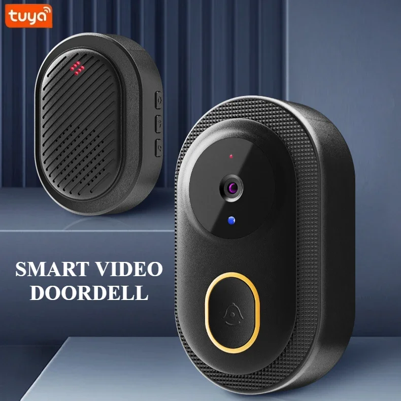 Tuya Video Doorbell Camera Wireless Video Bell Night Vision 480P Door Bell Two Way Intercom Voice Change Smart Home Security Cam
