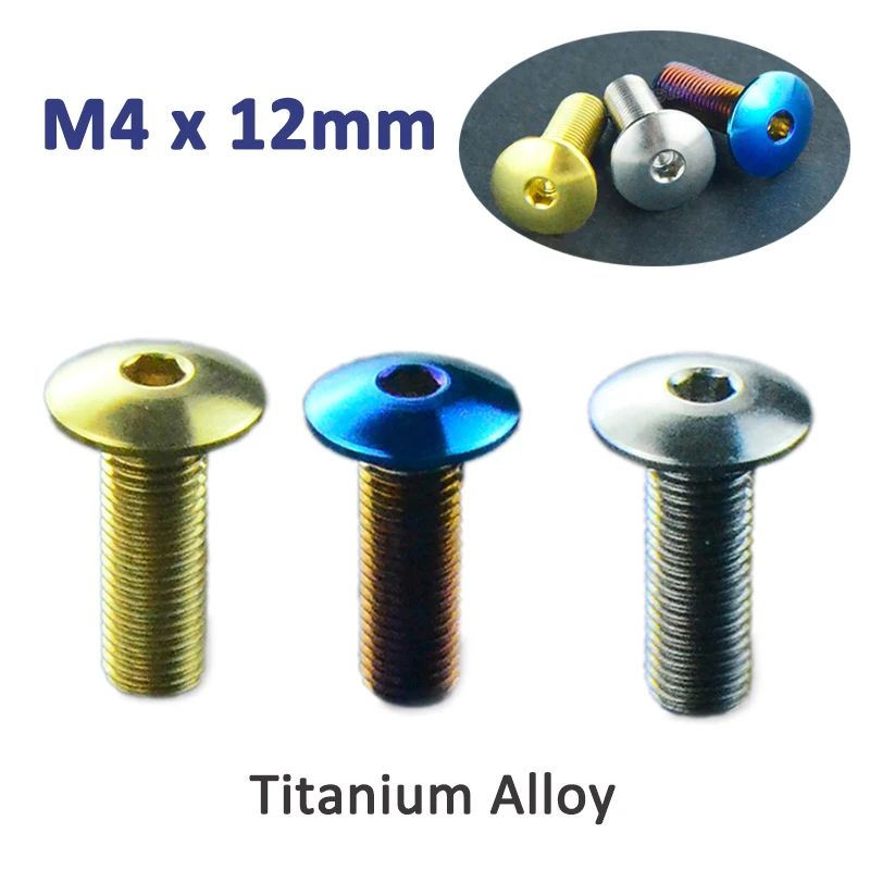 1pcs Titanium Alloy Bolt M4x12mm 1199 1299 959 Front Windscreen Screws Gold/Silver/Burnt Blue Anti-corrosion Ultra Light