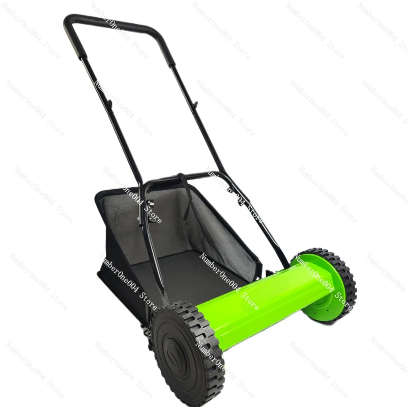 12/14/16-Inch Household Hand-Push Lawn Mower Manual Lawnmower Small Grass Trimmer