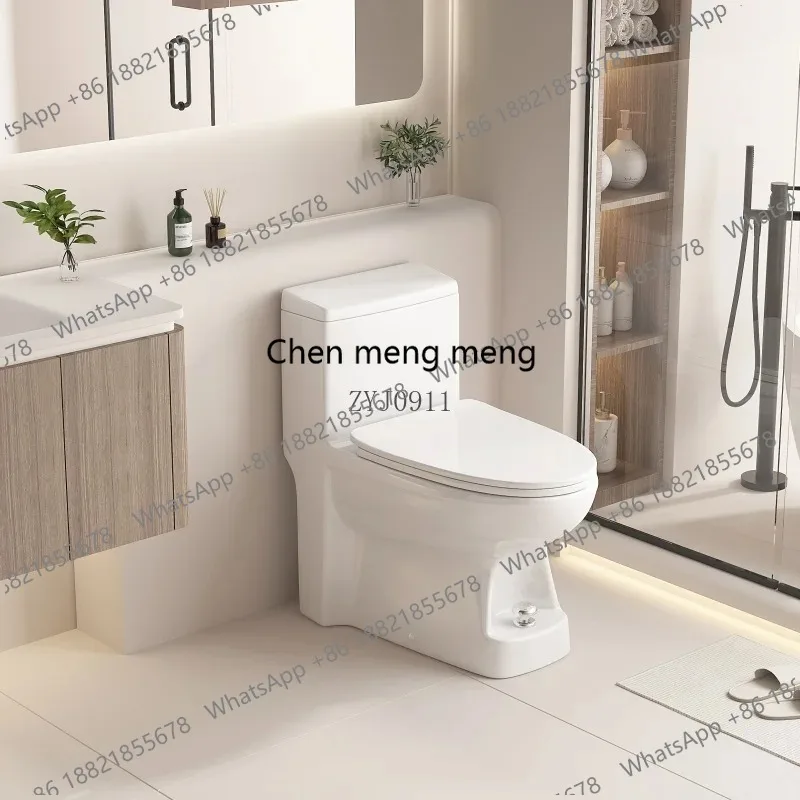 Toilet anti-backflow, anti-blockage and anti-return water large pipeline straight flushing ceramic toilet