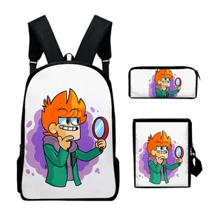 Eddsworld-okul sırt çantası, 3d baskı, 3 adet/takım, laptop için, laptop sırt çantası, omuzdan askili çanta, çanta harajuku, yeni 8 en çok satılan, eddsworld sırt çantası-no. 3