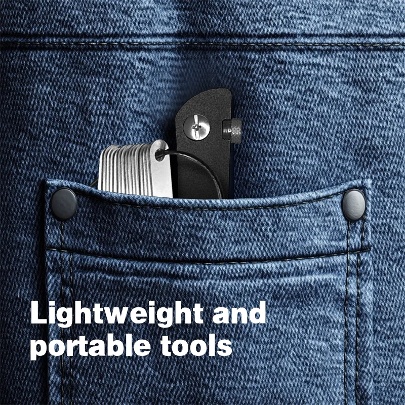 مجموعة سكين أدوات معدنية بقفل متعدد الأدوات، أداة معدنية مدمجة في الهواء الطلق، مع سلسلة مفاتيح، للاستخدام الأساسي غير الكهربائي