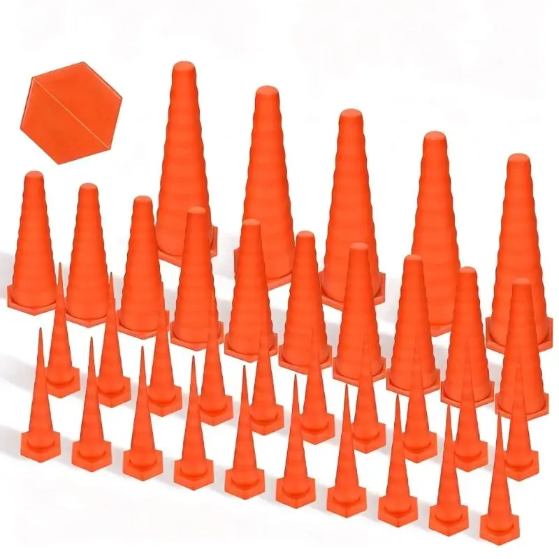 652F 35Pcs Multi Size Silicone Tips for Glues Guns Long Lasting Reusable Applications