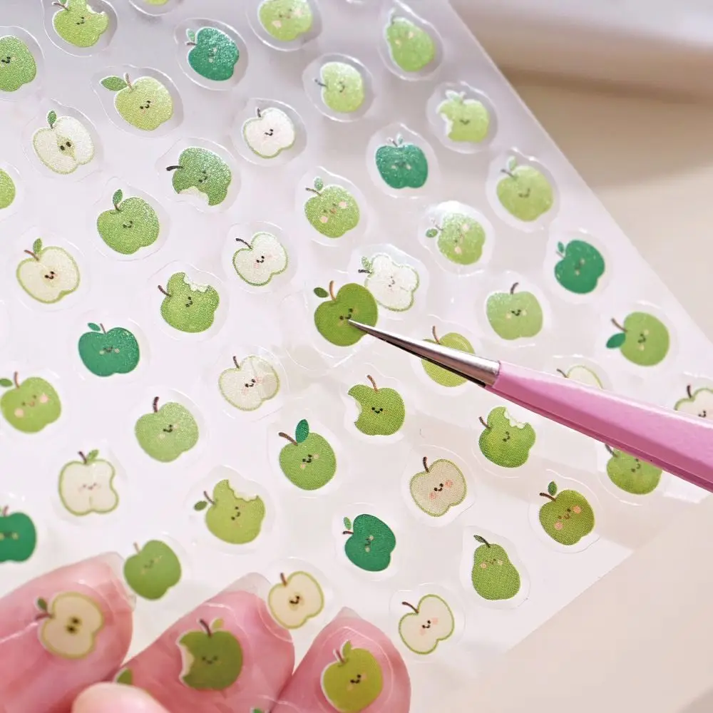 24장/세트 DIY 네일 스티커 셀프 접착 만화 컵 스티커 다기능 소프트 엠보싱 3D 매니큐어 데칼