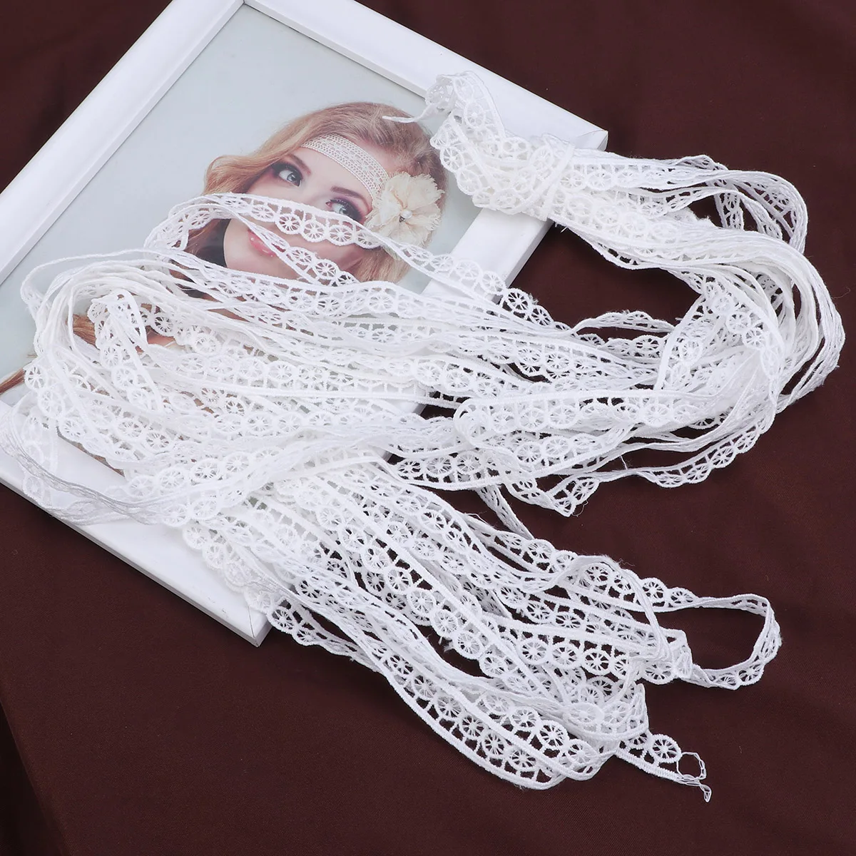 

10 Yard Lace Wedding Dress Trim Embroidery Flower Border Fabric Decorative Applique Bridal Gown Accessory Craft Ribbon Cosplay