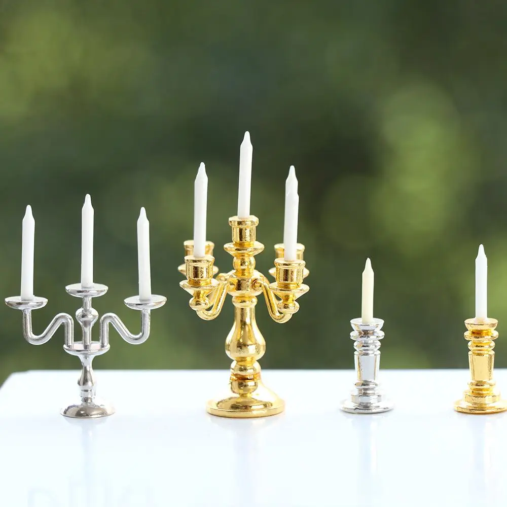 Maison de jeu l'inventaire pour enfants, mini ornement de bureau, accessoires de beurre, bougeoir de maison de courses, jouets de scène, ci-après, chandelier