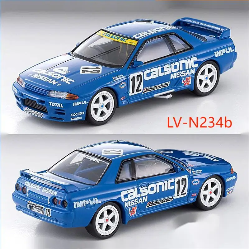 

2208 TOMYTEC TLV 1/64 LV-N234b Nissan Skyline GT-R R32 #12 Die-cast alloy car model collection display gifts