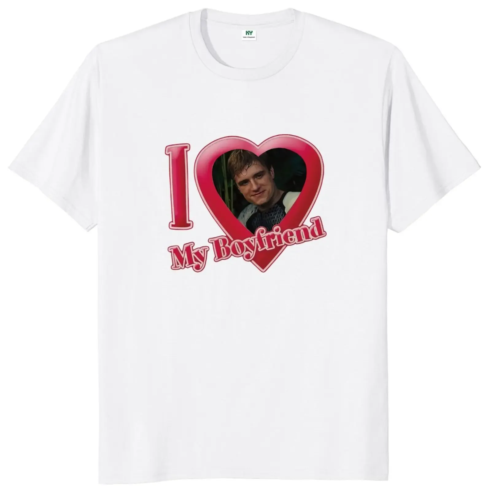 I Love My Boyfriend Peeta Mellark T Shirt Retro Drama Fans Y2k Short Sleeve 100% Cotton Unisex Soft T-shirts EU Size Crewneck