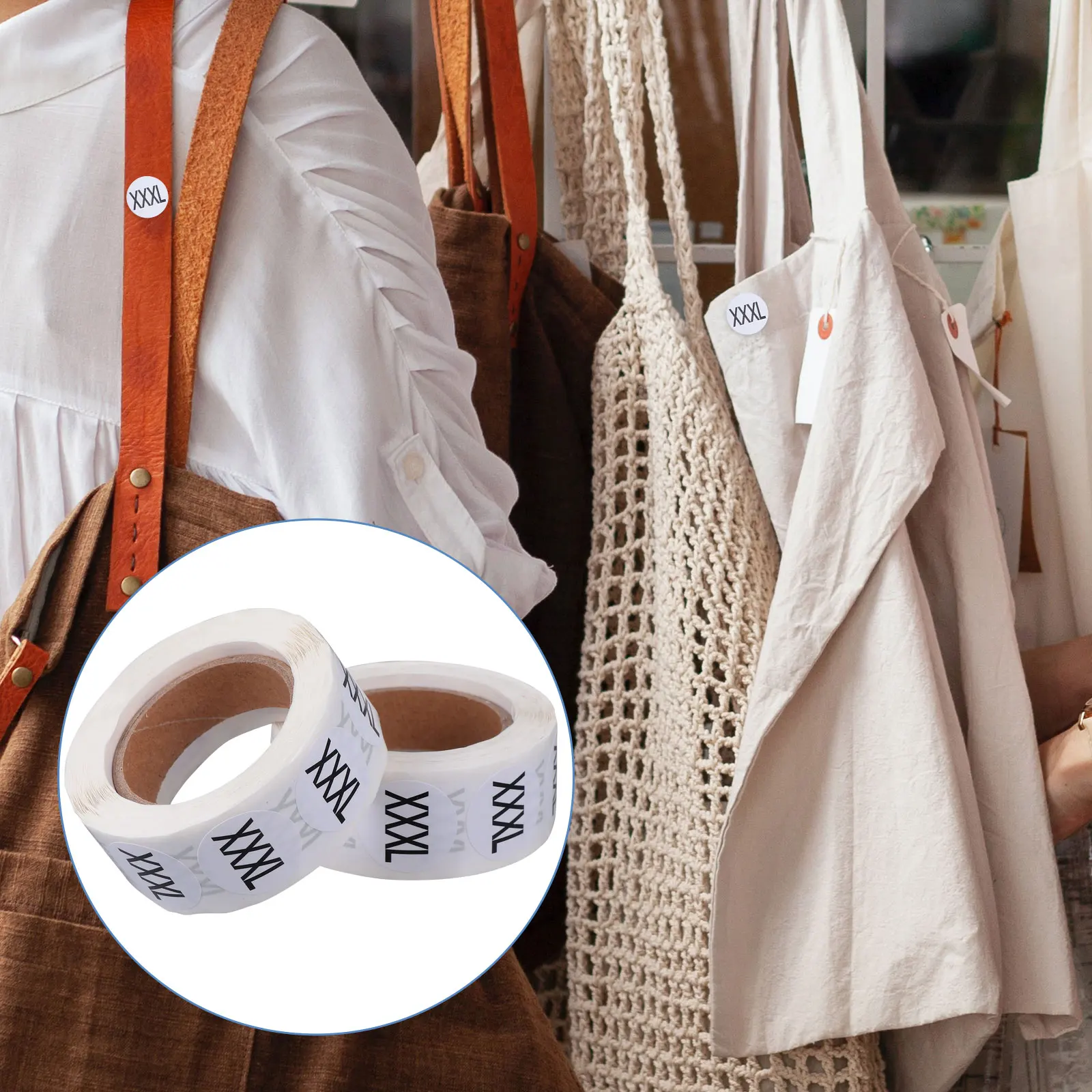 Size Sticker Round Label Clothing Multi-functional Premium Practical Safe Stickers