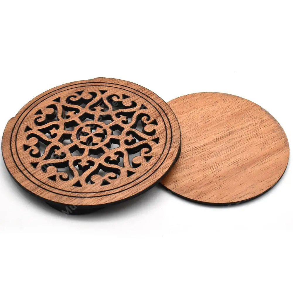 1pcs Wooden Guitar Soundhole Cover Block Sound Hole Holder Wood for EQ Acoustic Folk Guitar Accessories B