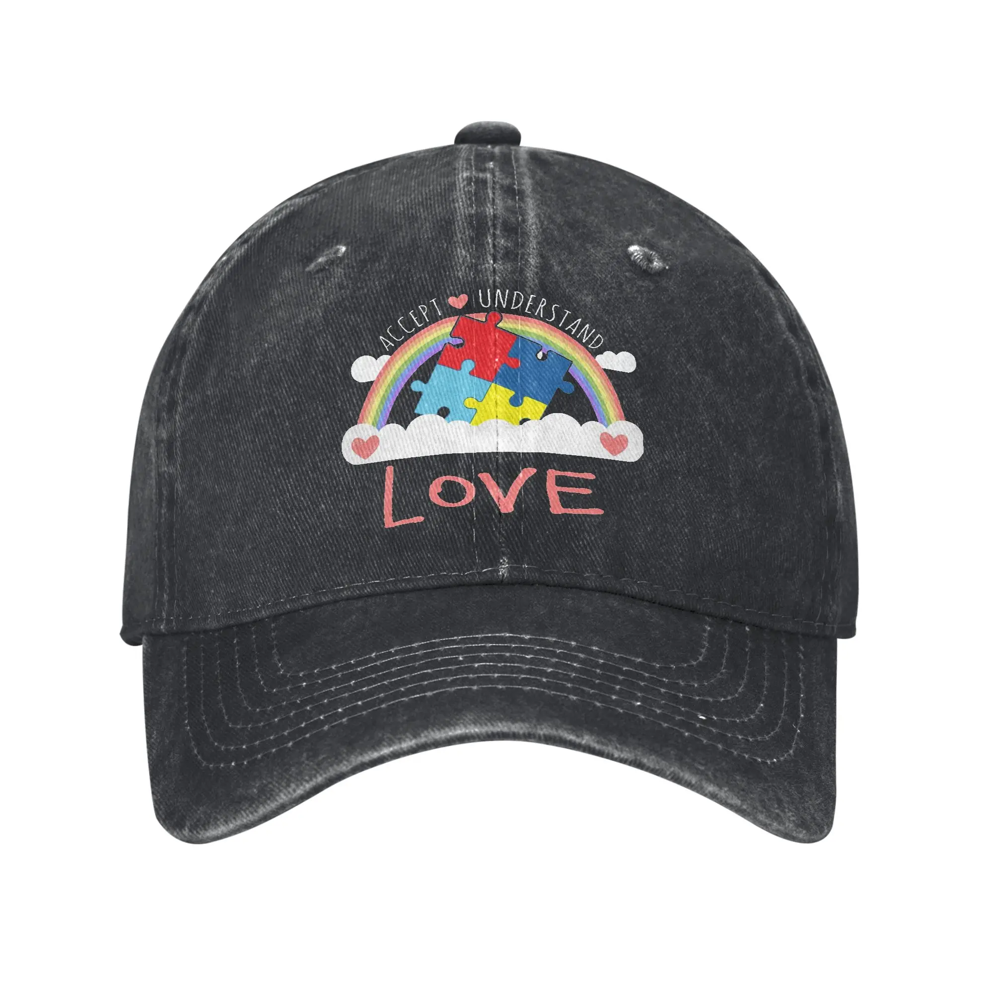 Autism Awareness Respect Love Support  Trucker Hats Outfit For Men Women Baseball Cap  Casual Headwear Snapback Caps Adjustable