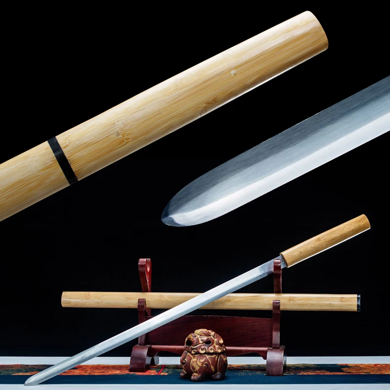 

Бамбуковый китайский шпаг Shirasaya, лезвие Laito из нержавеющей стали, готовый дисплей, мечи Catana