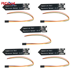 5PCS Capacitive Analog Soil Moisture Sensor Module Corrosion Resistant Humidity Detection Sensors for Arduino for Raspberry Pi