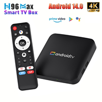 H96 MAX Amlogic S905L3 Androidtv 14.0 AI TV Box 4K Video Decording 2.4G/5G WiFi BT4.0+ Google Voice Assistant Home Set Top Box