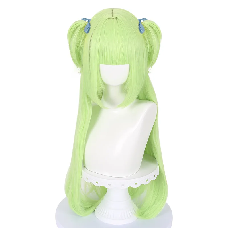 Parrucca cosplay per "Sakura No Hanabira" da "Senran Kagura" - Capelli lunghi verdi con cuoio capelluto realistico e trecce 100 cm