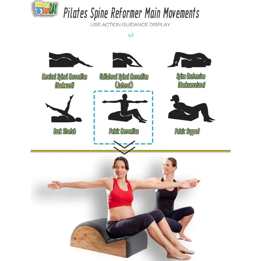 M.T.S الاثنين إلى الأحد بيلاتيس العمود الفقري مصحح قوس اللياقة البدنية الجسم تمتد المنزل الصالة الرياضية اليوغا مجموعة العضلات الصغيرة ممارسة للنساء Bod