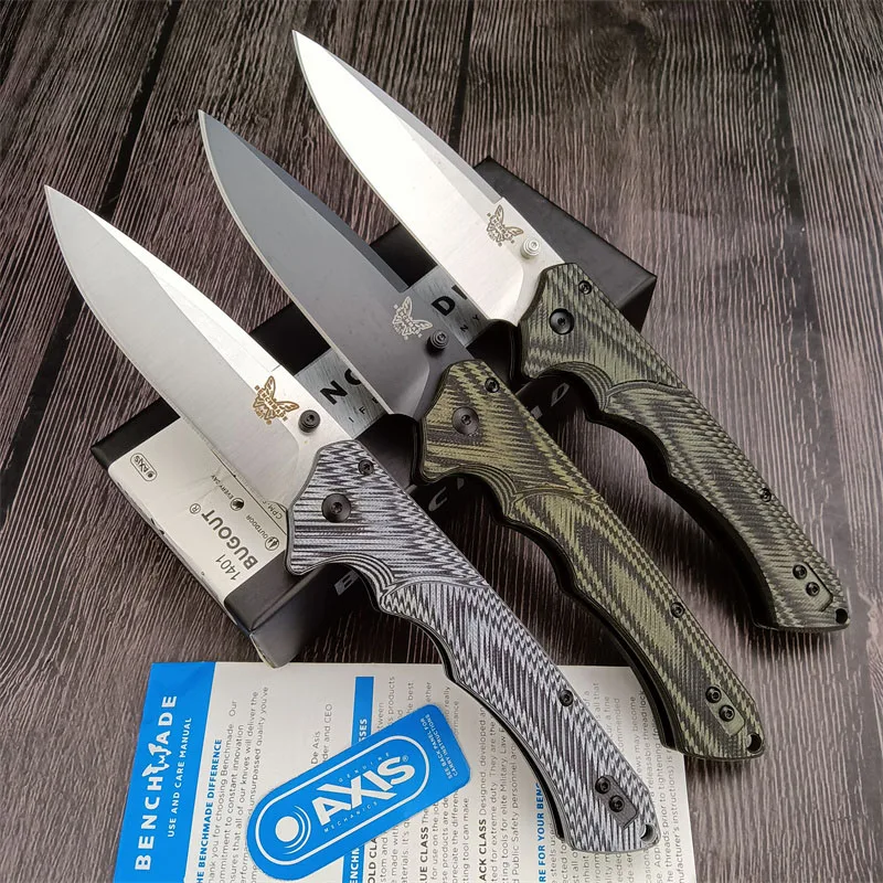 BM 615BK-1401 Folding Pocket Knife D2 Blade G10 Handle High Quality Outdoor EDC Survival Camping Hiking Hunting Tools Gift、