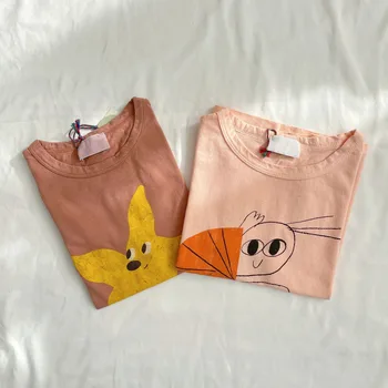 Kids' Cartoon Cotton T-Shirt | Short-Sleeve Top for Ages 1-11 5 2025 Kid Clothes New Spring Sumemer Korean Baby Boys Girls Cotton Cartoon Short Sleeve T Shirts Children's Outerwear Clothings 5