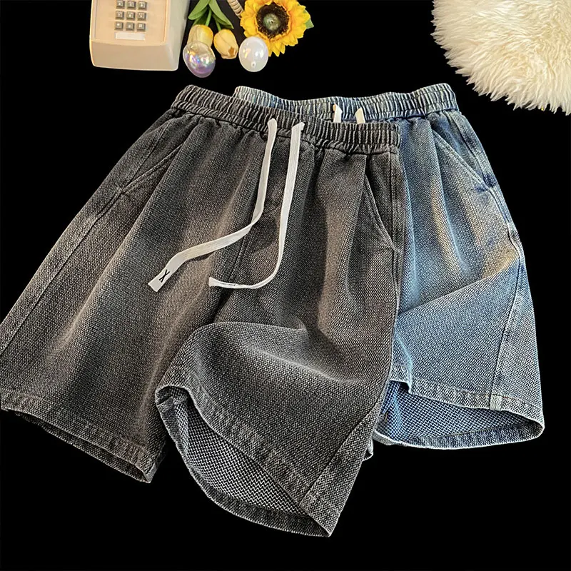 Summer New Men Shorts Solid Color Casual Shorts Sport Basketball Short Pants Classic Fit Drawstring Workout