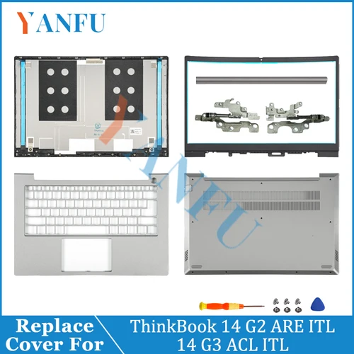 Imagen 1 del producto Nuevas fundas para portátil ThinkBook 14 G2 ARE/ITL 14 G3 ACL 14 G4 IAP LCD contraportada/bisel/cubierta de bisagra/reposamanos/cubierta inferior