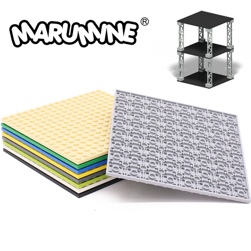 

Marumine Double Side 16x16 Baseplate Classic MOC City House Building Blocks Assemble Parts Base Plate Board 91405 Compatible