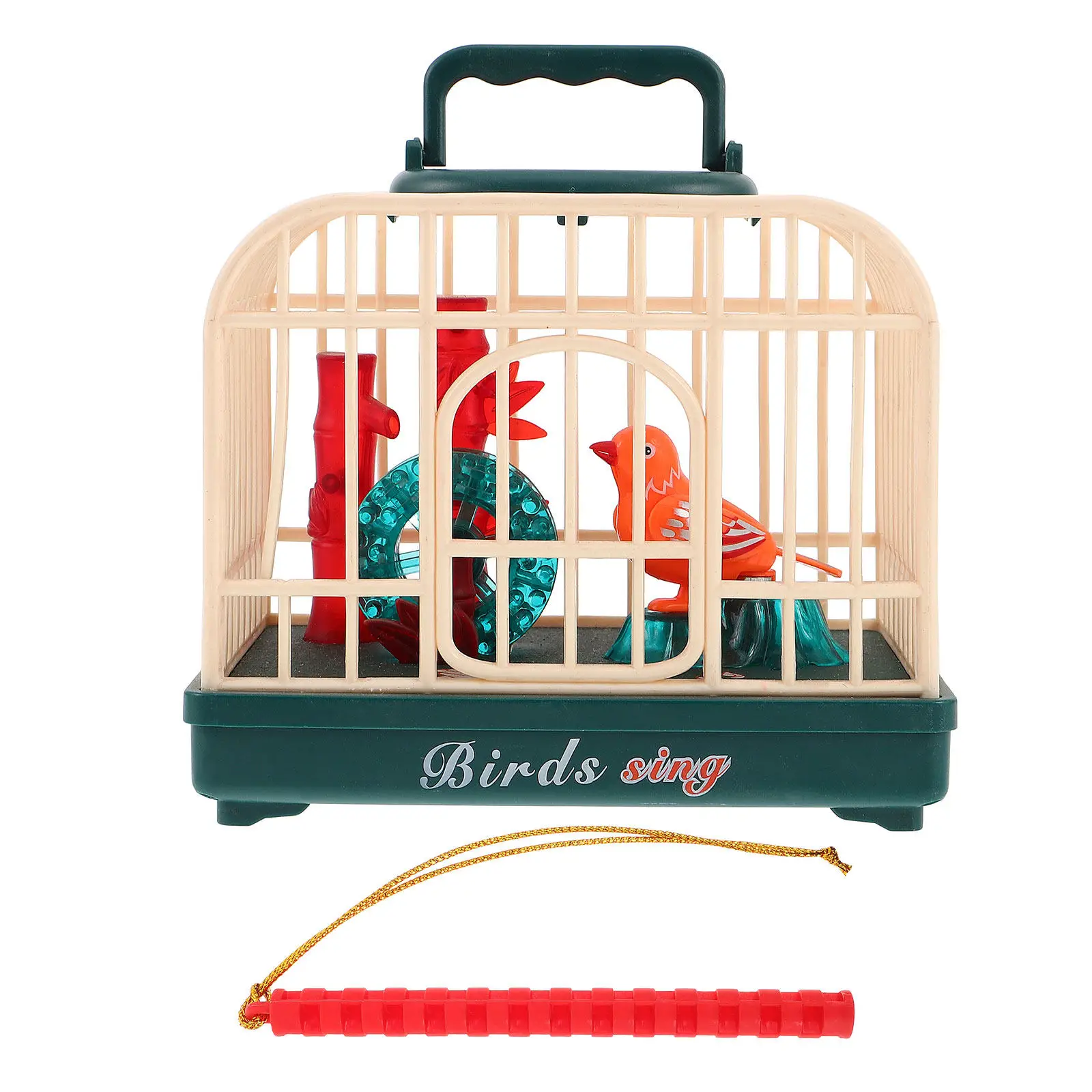 

Electric Sound Activated Birdcage Realistic Singing Bird Voice Controlled Interactive Outdoor Chirping Bird Toy Birds for Kids