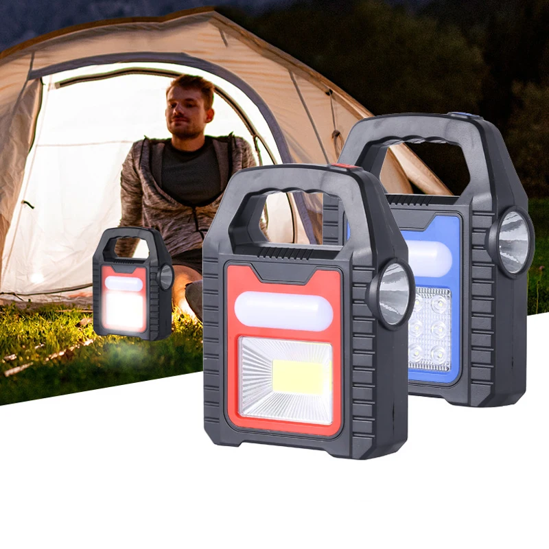 

3 in 1 Solar USB Charging Rechargeable COB LED Camping Lamp Lantern Light Waterproof Emergency Flashlight