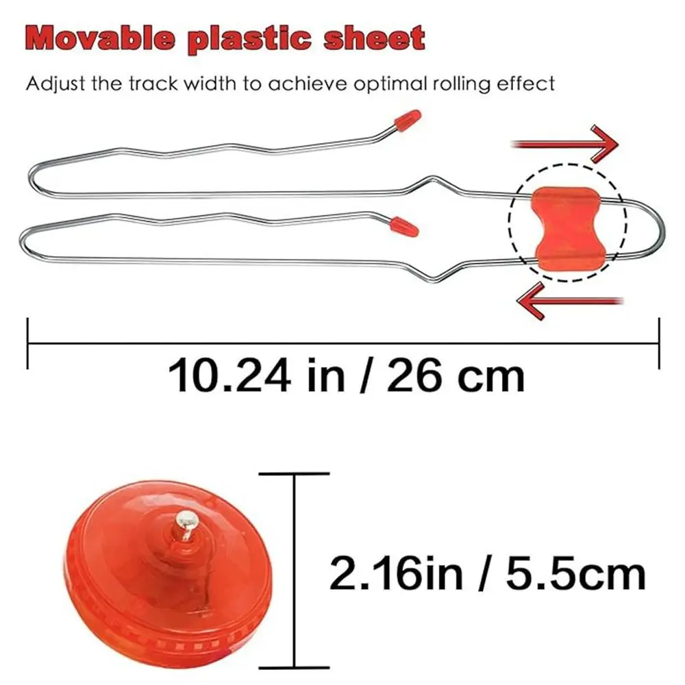 Flashing Magnetic Rail Yoyo LED Light Retro Vintage Lighted Up Twirlers Sensory Toys Gyroscopic Magnetic Gyro Wheel