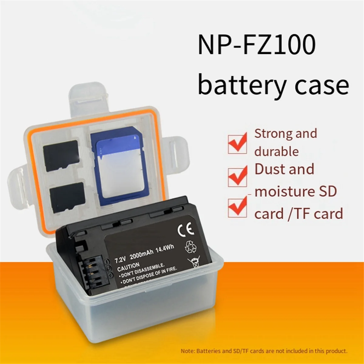 Untuk Sony ILCE-9 A7M3 A7R3 A9 7RM3 kamera NPFZ100 wadah plastik baterai kotak penyimpanan