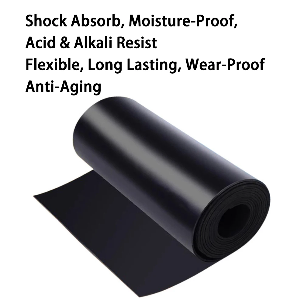 EPDM Rubber Sheet Strips Black Thick 1-6Mm Flat Seal Strip Easy-Cut Diy Gasket Sealing Padding Reduce Vibration Mat Waterproof