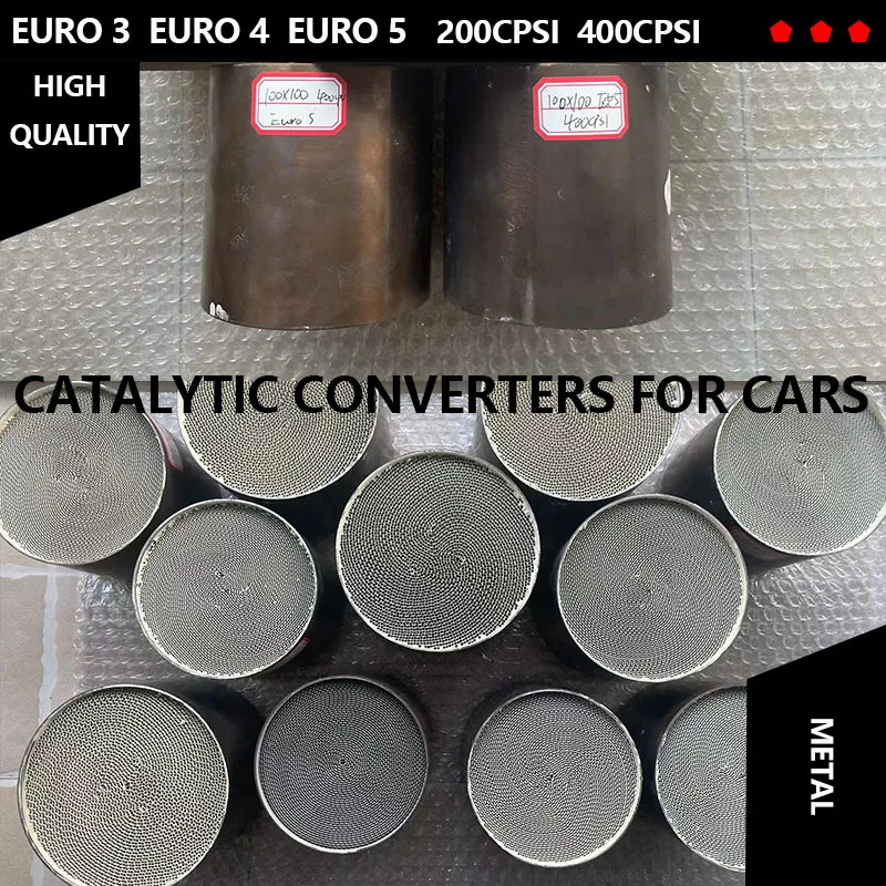 Euro 3 4 5 Catalytic 200 400 Cell Auto Parts Honeycomb Sport Metal Engine Catalytic Converter Flow Converter