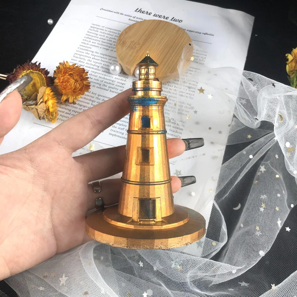 3D Lighthouse Candle Silicone Mold DIY Handmade Plaster Aromatherapy Candle Desktop Ornaments Decoration Epoxy Resin Molds