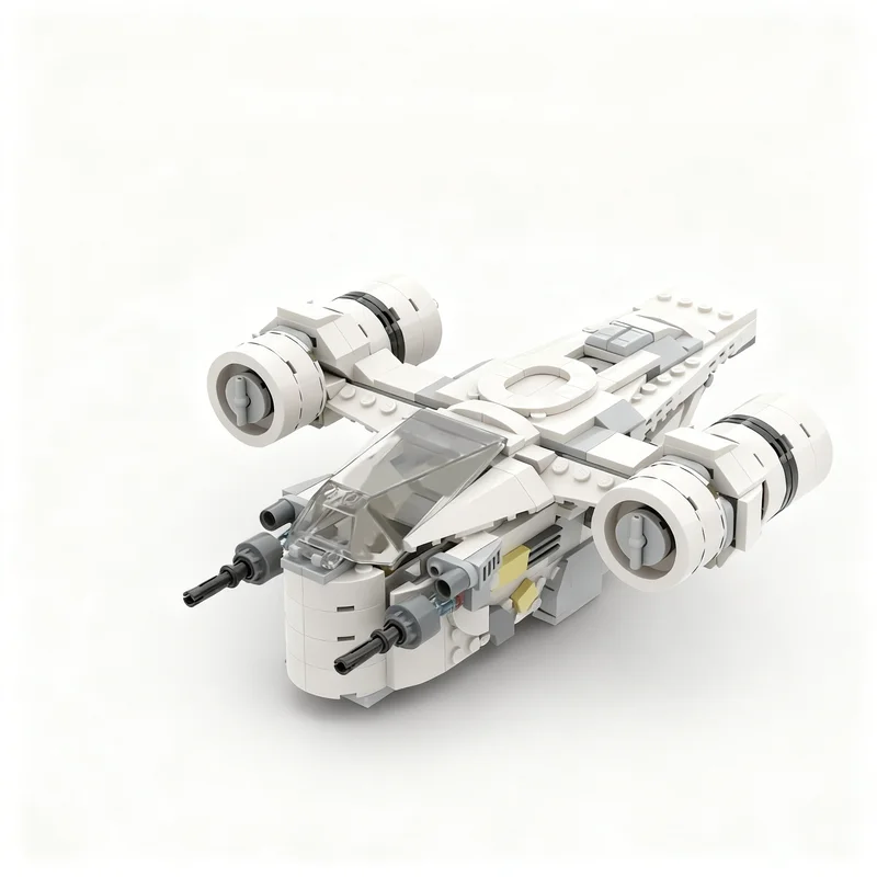 

389PCS MOC Space Battle Snowy Razor Crest Model Collectible Display DIY Creative Building Blocks Home Decor Gift Display Gift