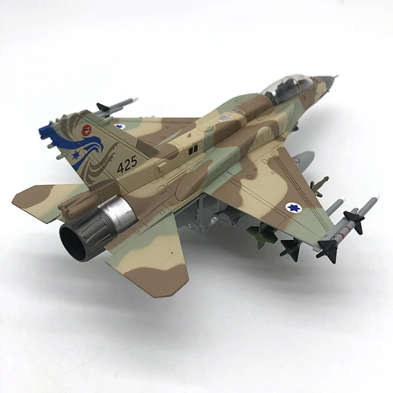 1/72 Chasseur de l'armée de l'air israélienne F-16I avion en alliage moulé sous pression avec support pour enfants adultes décor de bureau à domicile