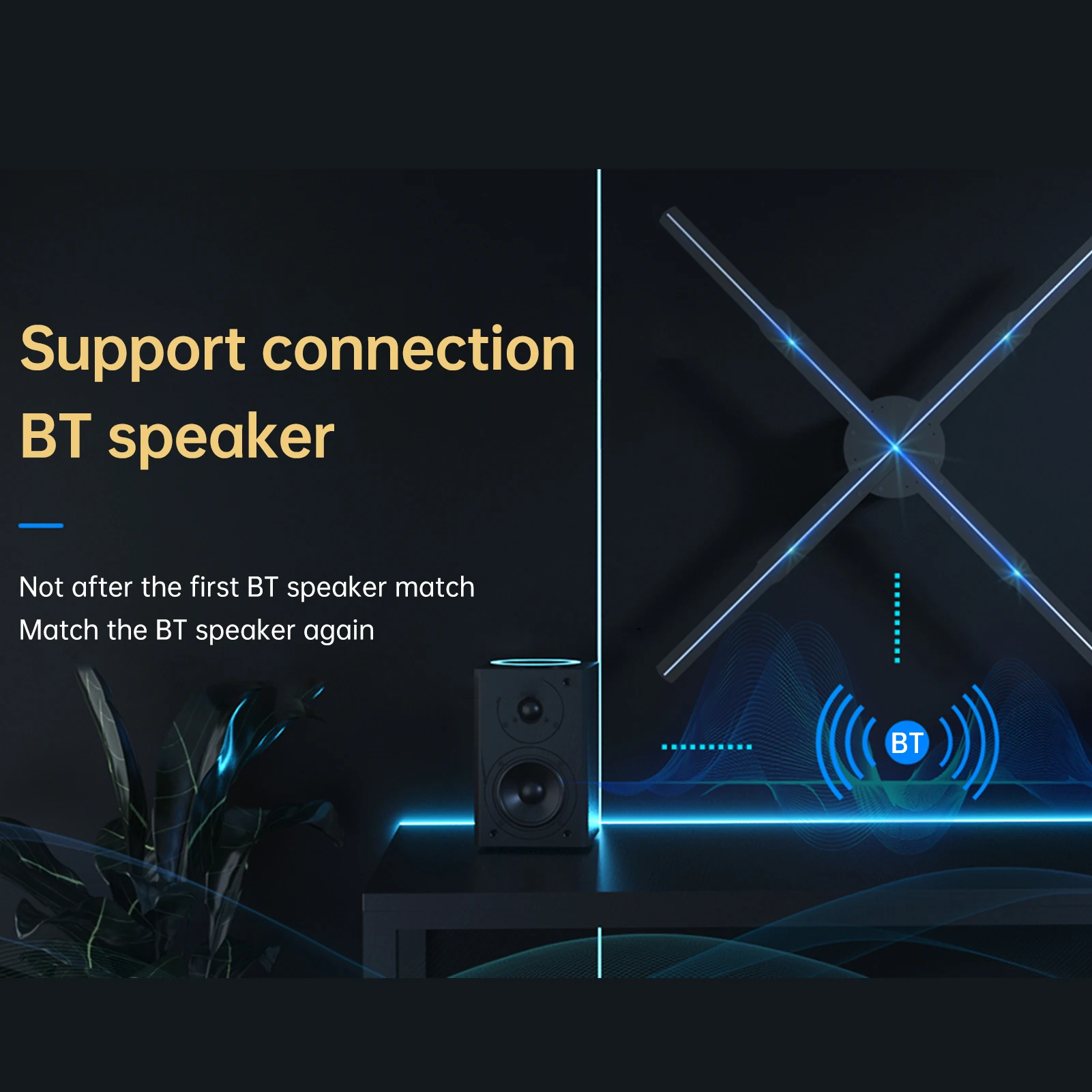 WiFi 3D Hologram Fan Multiple Control Methods 2000x224 3D Hologram Projector Custom Editing for Advertising for Store