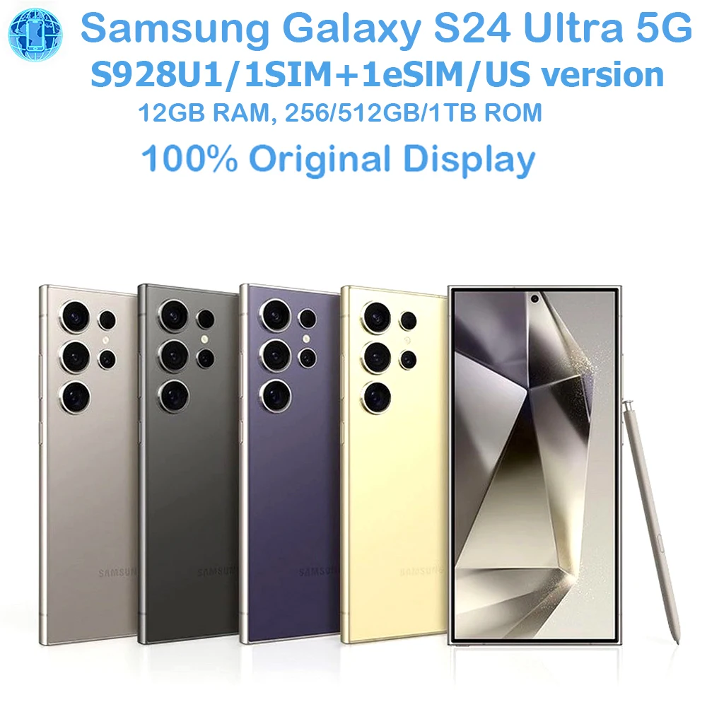 Samsung Galaxy S24 Ultra 5G S928U1 Smart Android Phone 6.8-inch 200MP 45W Samsung Smartphone 5000mAh NFC US Original unlocking